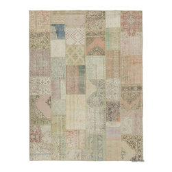 Over-dyed Turkish Patchwork Rug - Area Rugs
