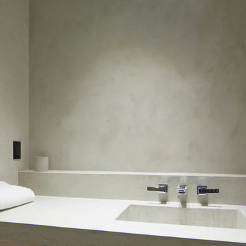 Modern Microcement Sink and Wall