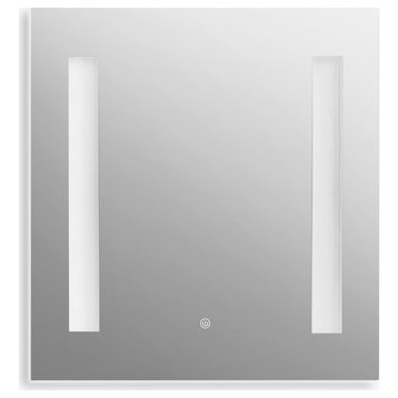 Peninsula LED Mirror, Adjustable Color Temp, With Light Bars