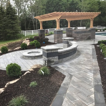 Modern Pool with Over-sized Chess Game