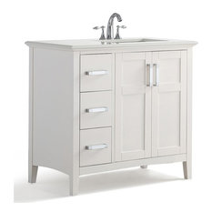 Offset Bathroom Vanities Houzz Simpli Home Ltd Chelsea 36 Right Offset Quartz Marble Top Bathroom