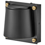 HInkley - Hinkley Scout 6.75" Single LED Light Wall Sconce, Black - Scout subtly catches your eye with its modern design and contrasting decorative screws. The bold, square style makes an impactful statement no matter where it lives, providing plenty of downward light for functionality. The Scout family of fixtures is the perfect balance of strong and functional.