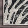 nuLOOM Royal Zebra Striped Animal Prints Contemporary Area Rug, Black, 5'x7'5"