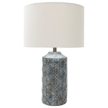 Brenda Table Lamp by Surya, Antique/White Shade