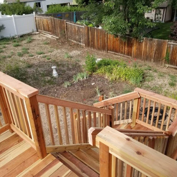 Redwood decking and railings