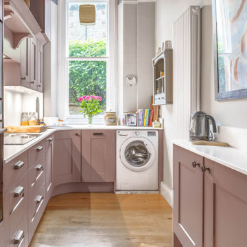 Dusky Pink Traditional Kitchen