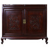 consigned Chinese Antique Carved Rosewood Display/Curio Cabinet