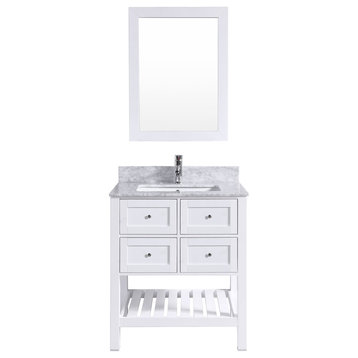 Vanity Cabinet Set White 29.5"W LV6-30W