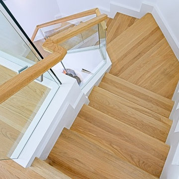 Glass Railings – Wooden Cap Rails