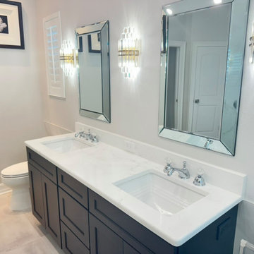 Luxury Transitional Bathroom | Expanded Walk-In Shower