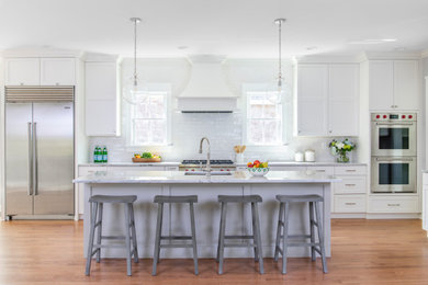 Inspiration for a coastal kitchen remodel in Providence