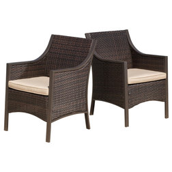 Tropical Outdoor Dining Chairs by GDFStudio