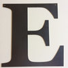Rustic Large Letter "E", Painted Black, 18"