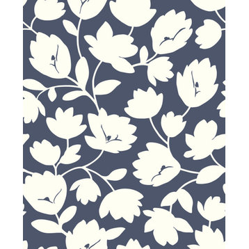 Astrid Navy Floral Wallpaper Bolt