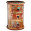 VidaXL Reclaimed Solid Wood Round Cabinet With 3 Drawers