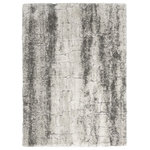Nourison - Nourison Dreamy Shag DRS01 Contemporary Ivory/Charcoal Rectangle Area Rug - Hazy abstract designs, nature-inspired patterns and neutral hues come together to create the Dreamy Shag Collection. These modern rugs are crafted of irresistibly soft polyester fibers in an ultra-plush texture that you