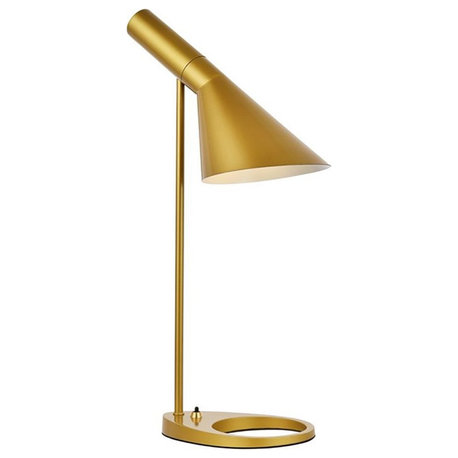 Living District Juniper 1-Light Modern Metal Table Lamp in Brass