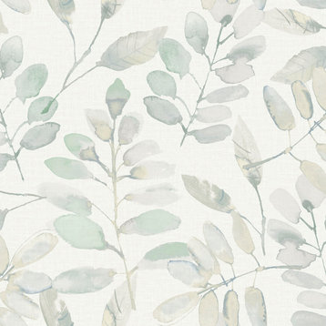 White Fable Leaf Peel & Stick Wallpaper Bolt