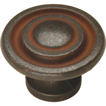 Belwith Hickory 1-3/8 In. Manchester Rustic Iron Cabinet Knob P2011-RI Hardware