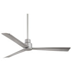 Minka Aire - 52 Ceiling Fan Outdoor Silver - Number of Bulbs: 0