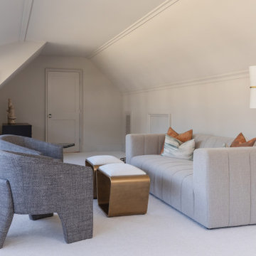 Raleigh NC Interior Design — Luxury Entertainment Suite with Home Bar & Theater