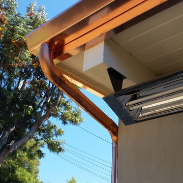 Copper Fascia Wrap and Angle Face Gutters, . Santa Monica.