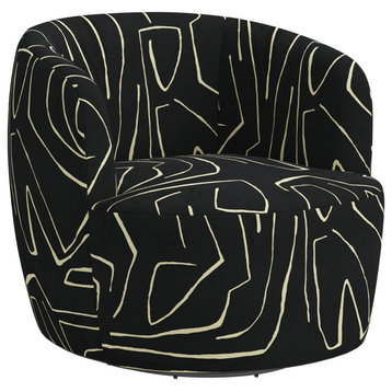 Swivel Chair, Graffito Onyx Beige