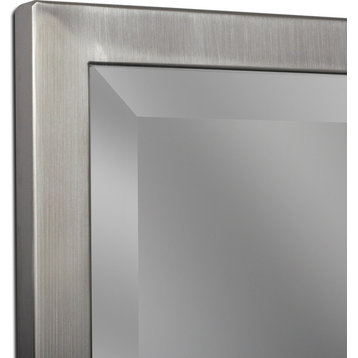 Head West Brushed Nickel Framed Beveled Accent Mirror - 30x40
