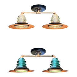 Insulator Light metal hood pipe bracket ceiling mounted - Flush-mount Ceiling Lighting
