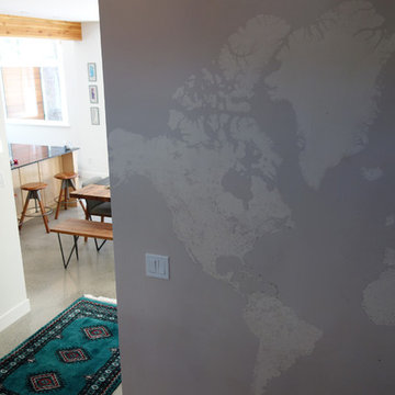 World Map Wallpaper with Magnets