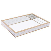 Mother Of Pearl Mirrored Glass Tray