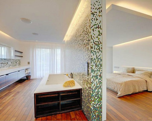 Badezimmer mit grünen Fliesen Ideen, Design & Bilder | Houzz