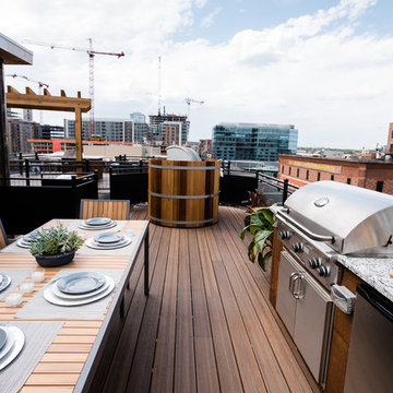 Downtown Living Rooftop Deck -- Envision Distinction Spiced Teak composite deck