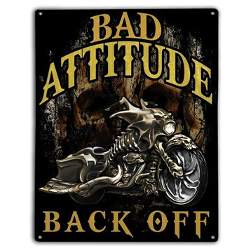 Bad Attitude Evil Bones Sign