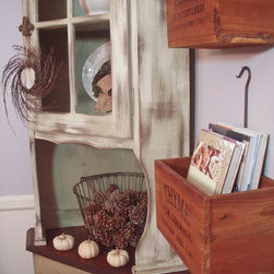 Distressed Corner Hutch - China Cabinets And Hutches