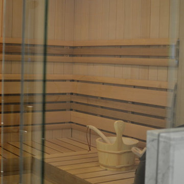 Classic bath and sauna area in Saugatuck