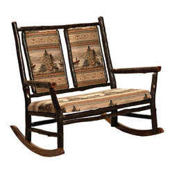 Grandpa's Double Rocker w/ Fabric - Rocking Chairs