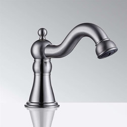 BathSelect Deck Mount Commercial Automatic Sensor Faucet Brushed Nickel - Showerheads And Body Sprays