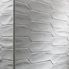 3"x12" Picket Style Subway Wall Tile, Glossy White, Set of 20