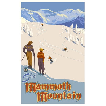 Paul A. Lanquist Ski Mammoth Mountain Mountain Skier Art Print, 30"x45"