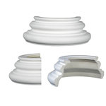 Udecor - HC-8023-B Half Base 9, Piece - Column is manufactured with a dense architectural polyurethane compound (not Styrofoam) that allows it to be semi-flexible and 100% waterproof. This molding is delivered pre-primed for paint. It is installed with architectural adhesive and/or finish nails. It can also be finished with caulk, spackle and your choice of paint, just like wood or MDF. A major advantage of polyurethane is that it will not expand, constrict or warp over time with changes in temperature or humidity. It's safe to install in rooms with the presence of moisture like bathrooms and kitchens. This product will not encourage the growth of mold or mildew, and it will never rot.