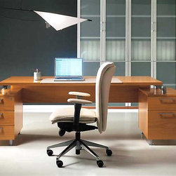 Tai Wood Executive Office Desk by Uffix - Desks And Hutches