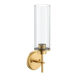 Greenfield Brushed Gold One Globe Bath Light - Wall Sconces