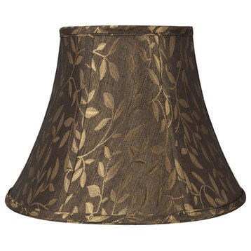 30224 Bell Shaped Spider Lamp Shade, Brown, 13" wide, 7"x13"x9 1/2"