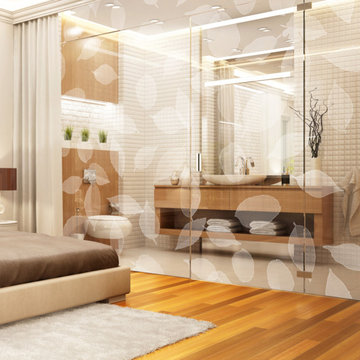 Etched Glass Wall
