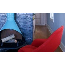 fireplace area
