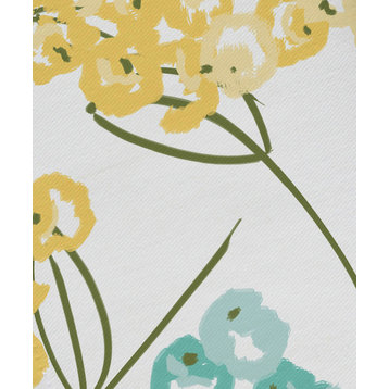 Hydrangeas, Floral Print Napkin, Yellow, Set of 4