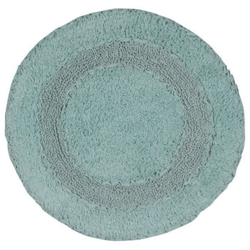 Radiant Collection Bath Rugs Set, 22" Round, Blue