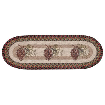Pinecone Oval Table Runner 13"x36"