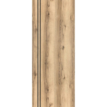 Slab Barn Door Panel 24 x 80 | Planum 0016 Oak with  | Sturdy Finished